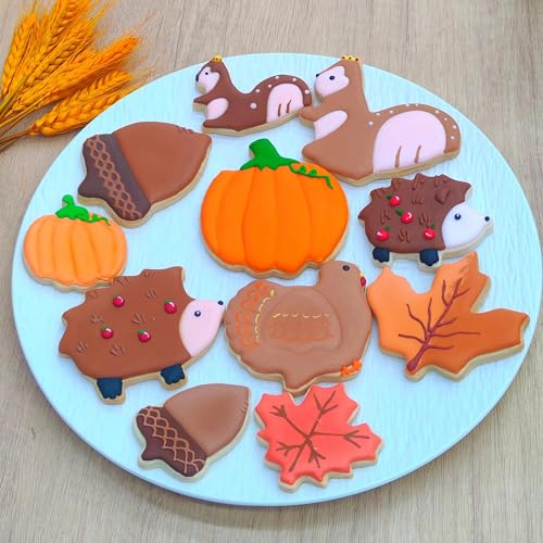 MrCookie Large Autumn/Fall Cookie Cutters,Thickened Stainless Steel - color: Fall/Thanksgiving