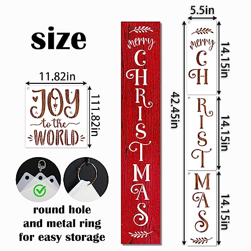 Christmas Stencils for Crafts Reusable Merry Christmas Porch Sign Stencils - style: 9 Christmas Sign