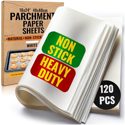 120 Pcs 16x24" Parchment Paper Sheets by Baker's Signature - size: 16" x 24" - 120 Pack