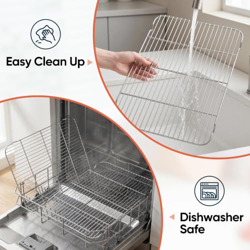 Homikit 2 Pack Cooling Rack, 18.9 *12.6 Inch XL Stainless Steel Baking Rack - size: 18.9*12.6 Inch
