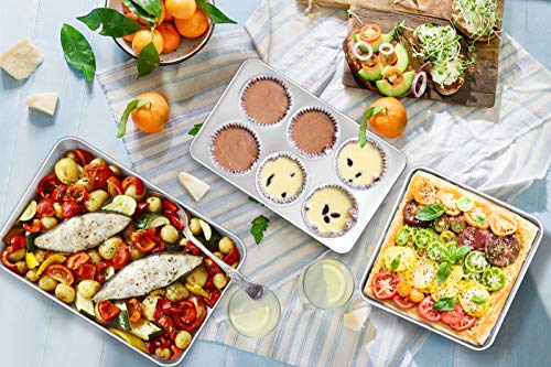 TeamFar Stainless Steel Bakeware Set of 8