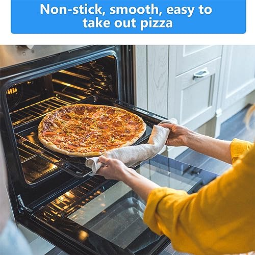 HANABASS 16.65 inch Round Pizza Pan with Holes Pizza Screen for Oven Baking Stainless Steel Mesh Tray for Homemade Pancakes Sheet Cakes Serving Tray