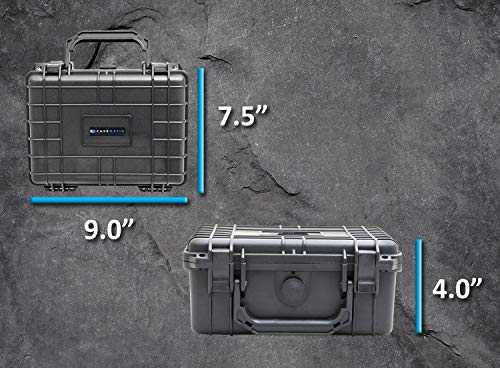 Cloudten 9 inch Airtight Case with Impact Absorbing Customizable Foam, Includes Case Only - style: 9 Inch