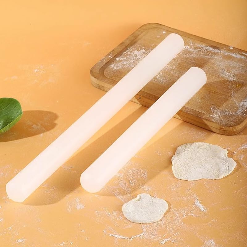 1 Piece PP Plastic Rolling Pin Fondant Rolling Pin Non-Stick Dough Roller Fondant Roller Pastry Roller Clay Roller Clay Rolling Pins for Dough Fondant Cookie Pastry Pizza Clay, 33 x 2.5cm