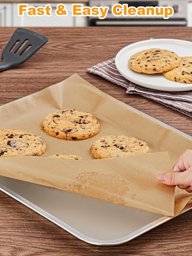 SMARTAKE 200 Pcs Parchment Paper Baking Sheets, 13x18 Inches, Non-Stick - size: 13" x 18"