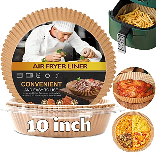 Large Air Fryer Liners Disposable Round, 10 Inch Parchment Liners - size: 10" Round