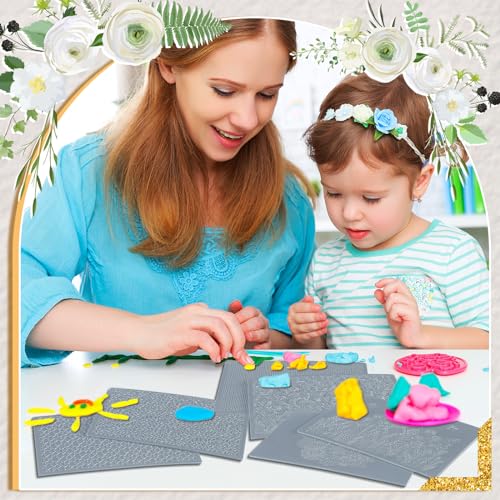 DoubleFill 12 Pcs Polymer Clay Texture Sheets Classic for Jewelry Making - style: Classic