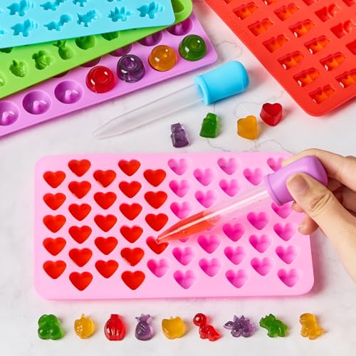 Mini Gummy Candy Silicone Molds, 5 Pcs - style: 5pcs