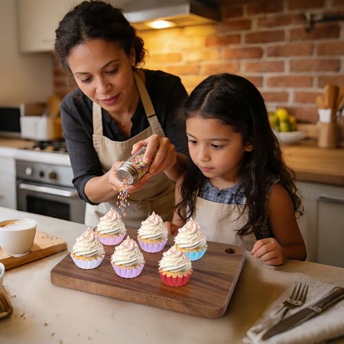 Caperci Heavy Duty Mini Cupcake Liners Rainbow Bright Small Baking Cups - color: Multicolor