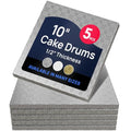 Square Cake Drum Board Silver Foil 10x10 Inch 1/2" Thick - color: Silver, size: 10" x 10"