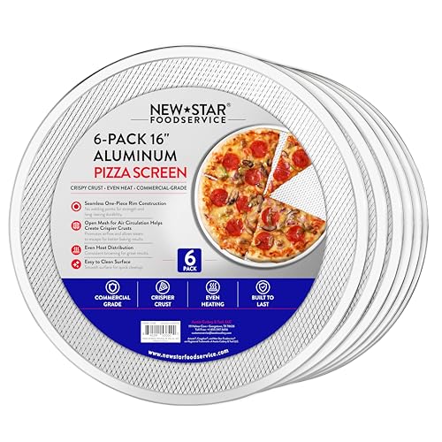 New Star Foodservice Aluminum Pizza Baking Screen, 16 Inch - size: 16-Inch