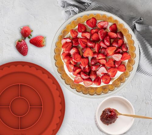 Webake 11-Inch Silicone Flan Tart Pan, Nonstick Large Maryann Cake Pan Torte Pan, BPA-Free - size: Large