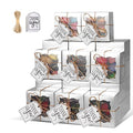 KPOSIYA 10pcs Small Cookie Boxes with Window, 4x4x2.5 Silver Bakery Box - color: Silver, size: 10