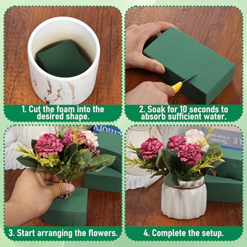 40 Pieces Floral Foam Blocks Dry and Wet Florist Foam Brick Flower Arrangements Supplies for Fresh and Artificial Flowers Craft Plant Filler Decoration (5.5 X 3.2 X 1.8 Inches)