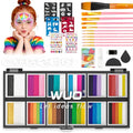 WUO Professional Face Painting Kit for Kids, 12x10g Split Cake Palette - color: Classic