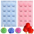 Rose Molds for Chocolate, 2 Pack Small Rose Flower Silicone Molds 30-Cavity - color: 2 Pcs Rose Flower Silicone Molds