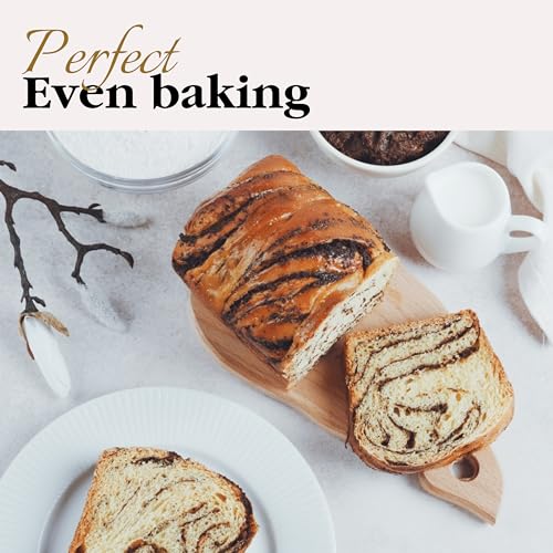 Pullman Loaf Pan with Lid, 1 lb Dough Capacity Non-Stick Bread Pan for Baking Bread, Carbon Steel Corrugated Bread Toast Box Mold with Cover for Baking Bread, Gold