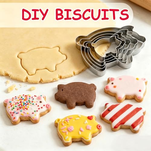 Cookie Cutters, 5 Pack (Pig) - style: Pig