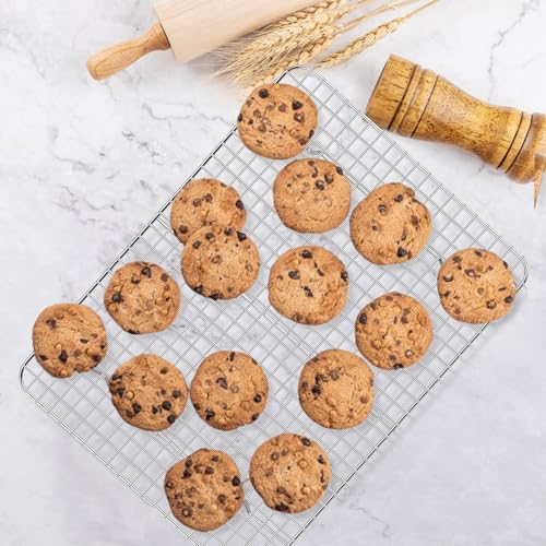 E-far Baking Sheet with Wire Rack Set, 16" x 12" (1 Pan +1 Cooling Rack) - size: 16"x12"