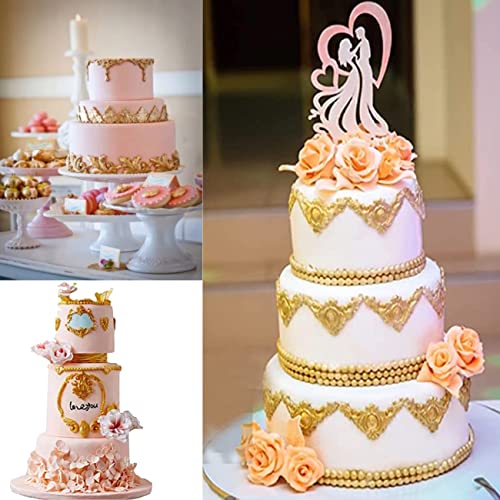 Sijiangmold Baroque Curlicues Scroll Lace Fondant Silicone Mold Set of 7 - color: Style A