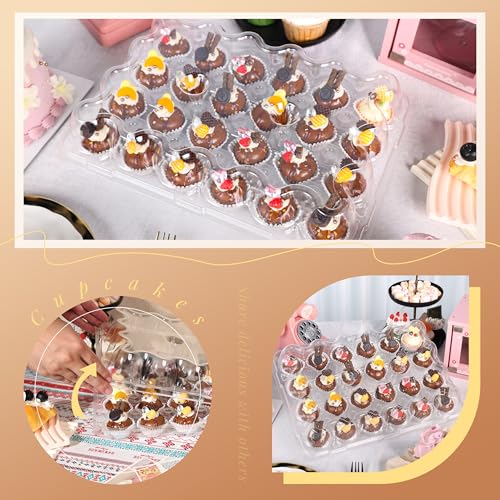 15 Pack 24 - Count Mini Cupcake Containers with 360 Liners