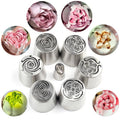 6 Pieces Stainless Steel Extra Large Russian Tulip Icing Tips Kit - color: SILVER SET14