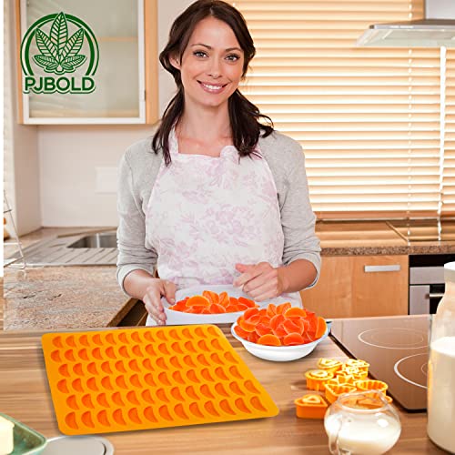 Mandarin Orange Slice Silicone Candy Mold - Half Sheet - size: Orange Slice