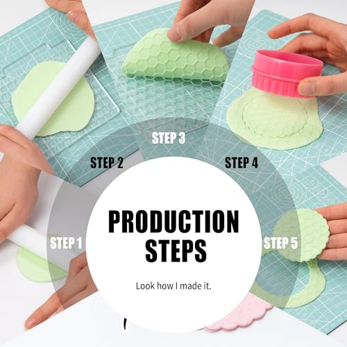 KALAIEN Cookie Stamps,Fondant Impression Mat Set of 3 Style 3 - color: Style 3