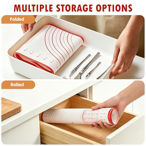 Silicone Baking Mat Large 23.6x15.8 Inch Non-Stick for Rolling