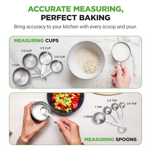 NutriChef 23 Pc Baking Utensils Set, Includes Measuring Cups, Mittts & More - color: Black