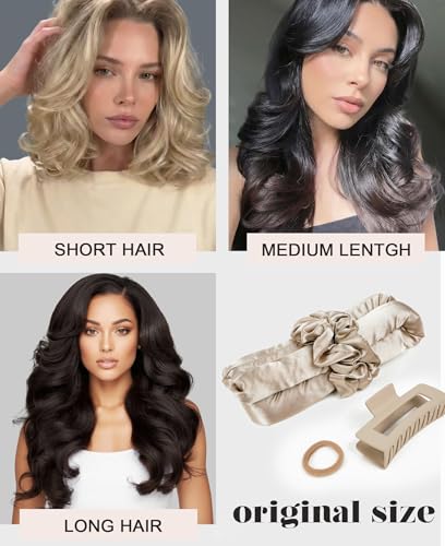 Original Satin Heatless Curls Overnight Curling Rod Set - color: ORIGINAL Oat