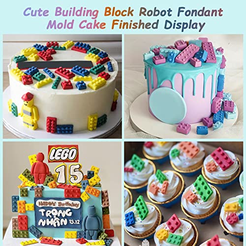 4Pcs Building Blocks Cake Decorating Fondant Molds