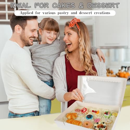 10 Sets 19x14x4 Inch Rectangle Cake Boxes with Boards