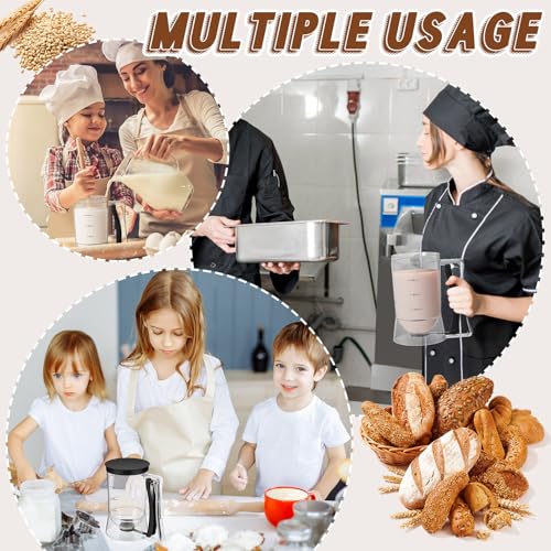 FillTouch 2 Pcs Handheld Batter Dispenser Squeeze Handle 4 Cups, Black - color: Black