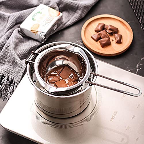 1000ML Double Boiler Pot with 2200ML Stainless Steel Pot,Silicone Spatula - size: 2200 ML+1000ML Multicolor