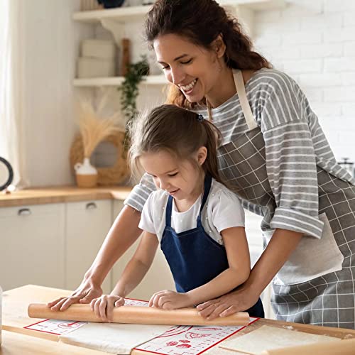 Extra Large Silicone Pastry Mat, Baking Mat with Measurement, Kitchen Counter Mat for Fondant, Rolling Dough, Pie Crust, Pizza and Cookies - Oven Liner Mat/Kneading Matts, 24" x 32", Red - size: 24"L x 32"W