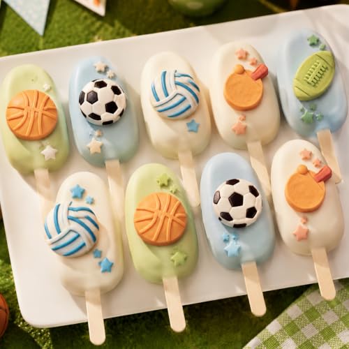 6-Cavity Soccer, Volleyball Shaped Silicone Mold for Chocolate, Candy - color: Pink-XY033