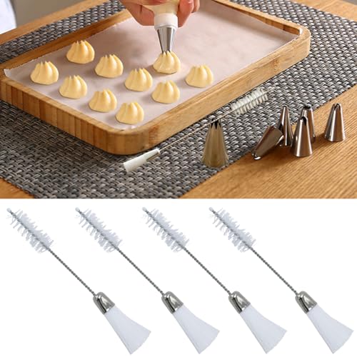 Cake Decorating Brushes, 10Pcs, Nylon Hard Bristle