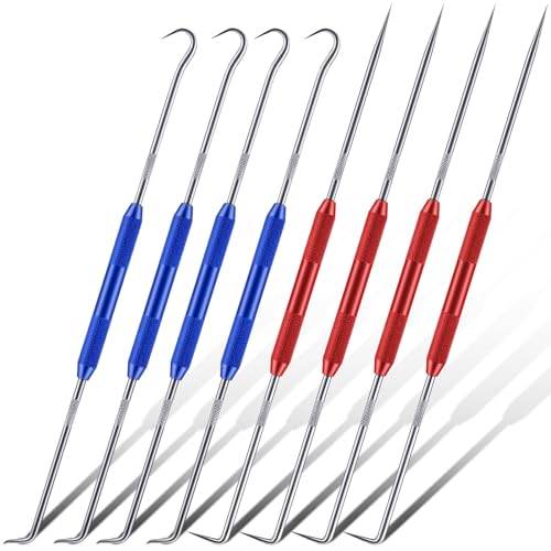 Zhehao 8 Pcs Double Pointed Scriber, 8.3" Metal Scribe Hook & Pick Tool Set