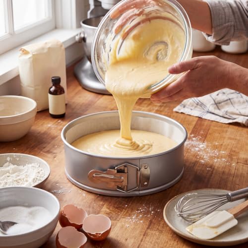 4 Pcs 8 Inch Nonstick Springform Cheesecake Pan with Removable Bottom - color: Sliver, size: 8 Inch