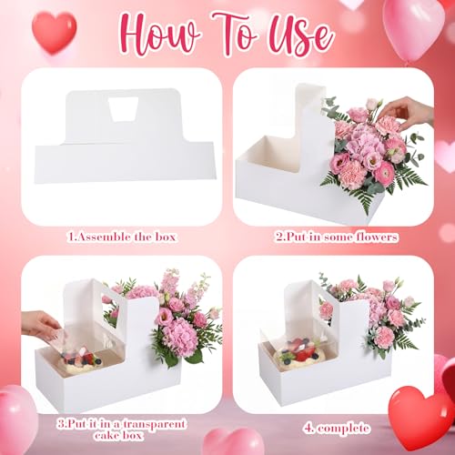 wedding gift basket thank you basket and PVC Cake Carriers (White, Classic) - color: White