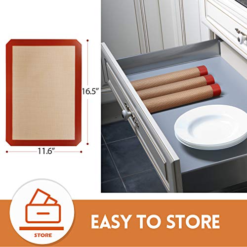 STATINT Silicone Baking Mat, Nonstick Half Sheet Baking Mat, Set of 3 - size: 3 Half Sheets