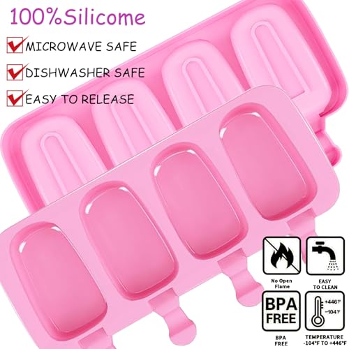 Cakesicle Mold,Popsicle Molds Silicone Cake Pop Mold(Small-Pink) - color: Small-Pink