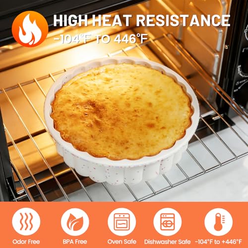 Vinino Charlotte Cake Pan, 8 Inch Silicone, Cream - size: Charlotte Mold