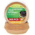 Ctizne Round Air Fryer Paper Liners Disposable 305Pcs - size: 8 inches Round