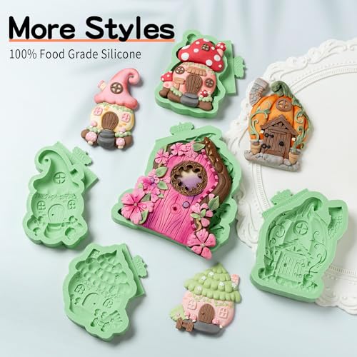 Fairy Gnome Hat Fondant Silicone Mould - Enchanted Cake Decorating Tool - color: Mushroom