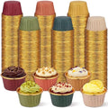 Geiserailie 100 Pcs Autumn Cupcake Liners Fall Foil Wrappers - color: Neatural, style: Classic