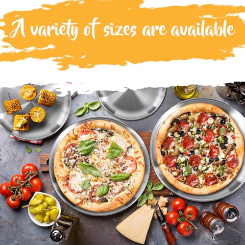 8 Pieces Silver Pizza Pans 8, 9, 10, 12 Inch Bakeware - color: Silver, size: 8, 9, 10, 12 Inch