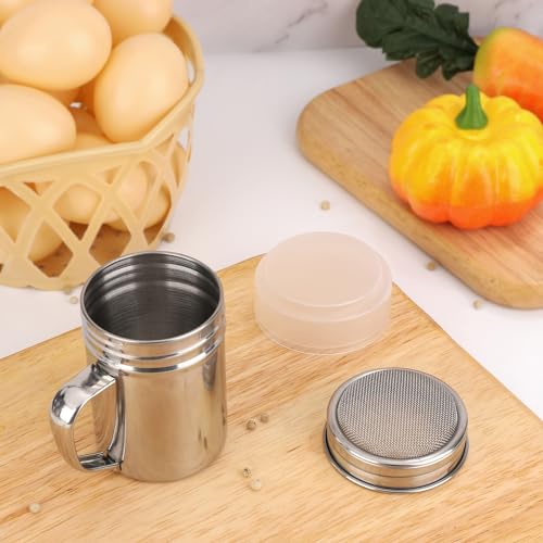Accmor Powdered Sugar Shaker Duster, Cinnamon Shaker Flour Duster Sifter, Fine Mesh Stainless Steel Shaker for Sugar Flour Cocoa Coffee Bar, 6 Ounce, 3 Pack - size: 6 Ounce