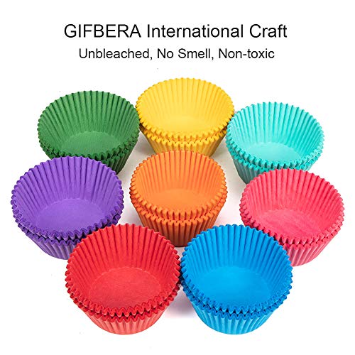 Bright Rainbow Standard Cupcake Liners Solid Colorful Paper Baking Cups 400-Count (Pack of 2) - size: Standard Size (Pack of 2)